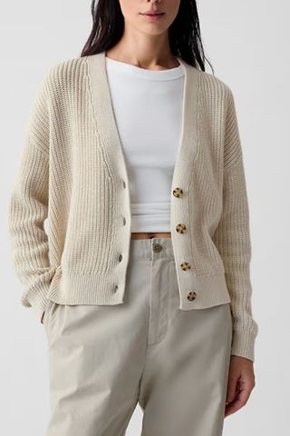 Shaker-Stitch Cardigan