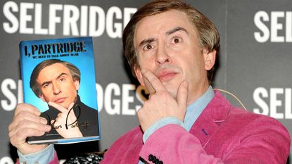 Steve Coogan as Alan Partridge signs copies of his latest book, I, Patridge: We Need to Talk About Alan at Selfridges on November 24, 2011 in Manchester, England