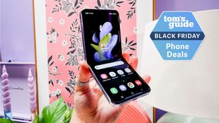 Samsung Galaxy Z Flip 4 with Black Friday badge.