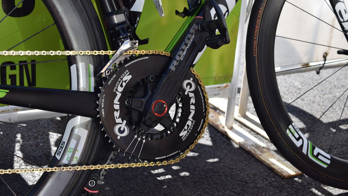 A minority of riders use elliptical rings during racing