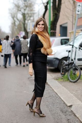 Carine Roitfeld At Milan Fashion Week AW14