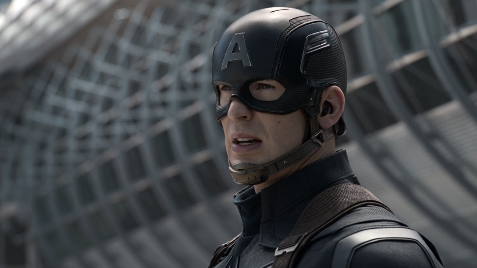 Cap talking to Tony before Civil War's tarmac fight.