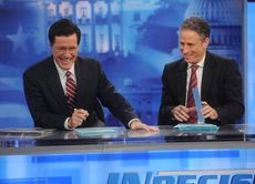 Stephen Colbert and Jon Stewart