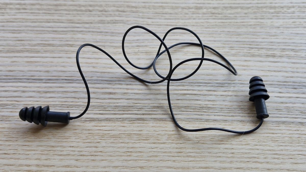 Fender Musician earplugs are connected by a cord
