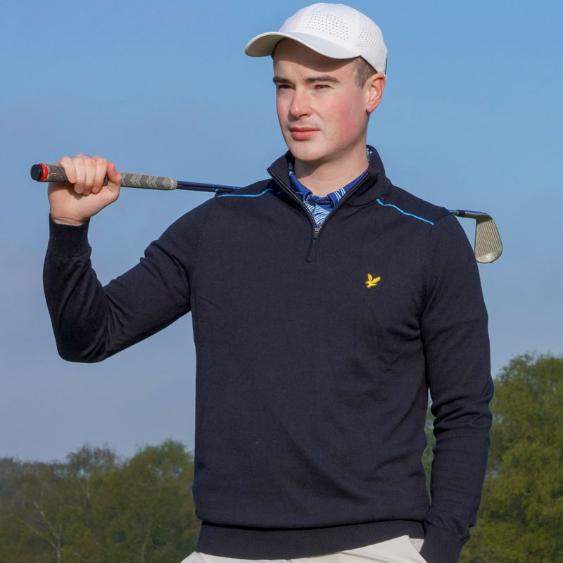 Lyle &amp;amp; Scott Cotton Tipped Quarter Zip Jumper