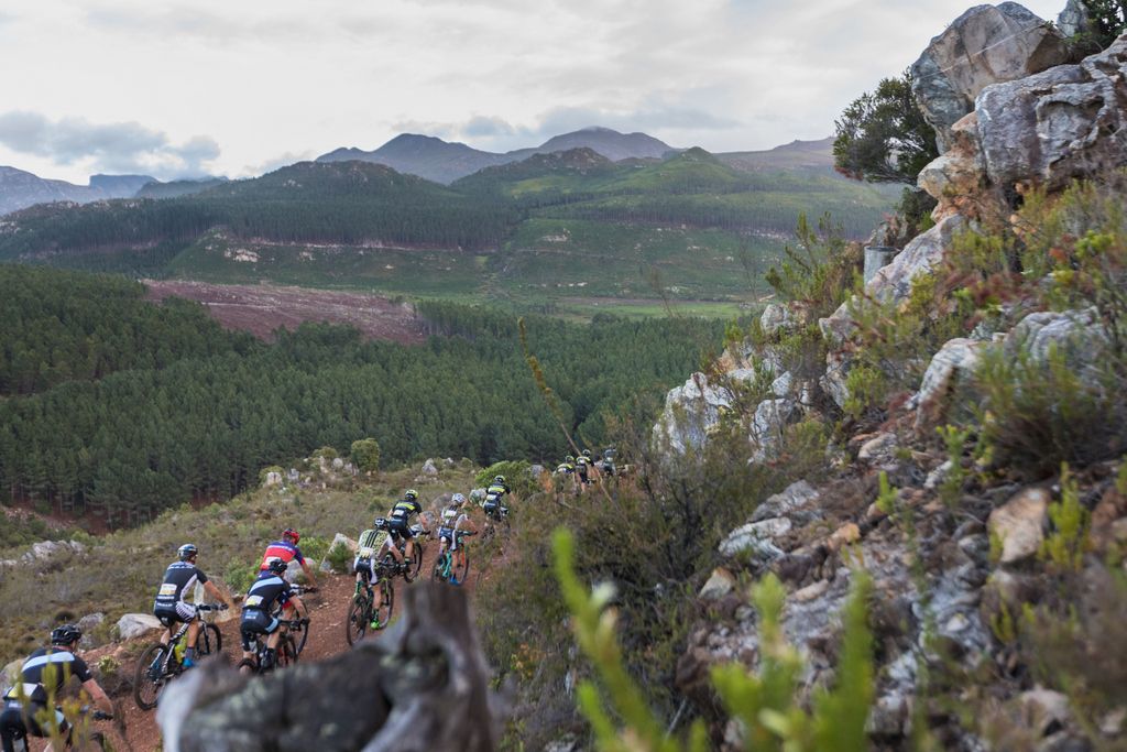 The Cape Epic peloton on stage 5