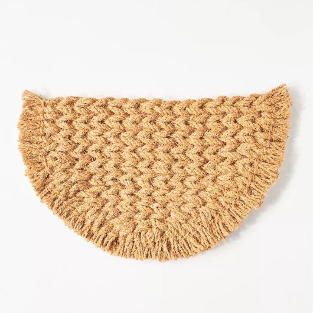 Braided jute mat from Anthropologie 