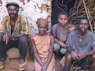 Members of a village in Cameroon who are Pygmies.