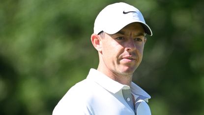 Rory McIlroy during a practice round before the 2022 PGA Championship