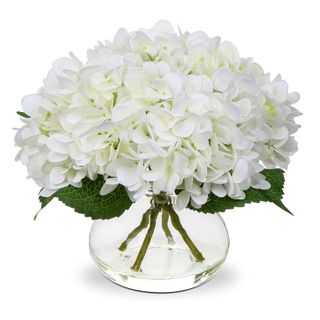 Hydrangea Artificial Flowers with Vase 