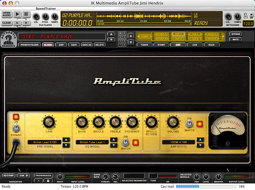 The software is a special version of AmpliTube
