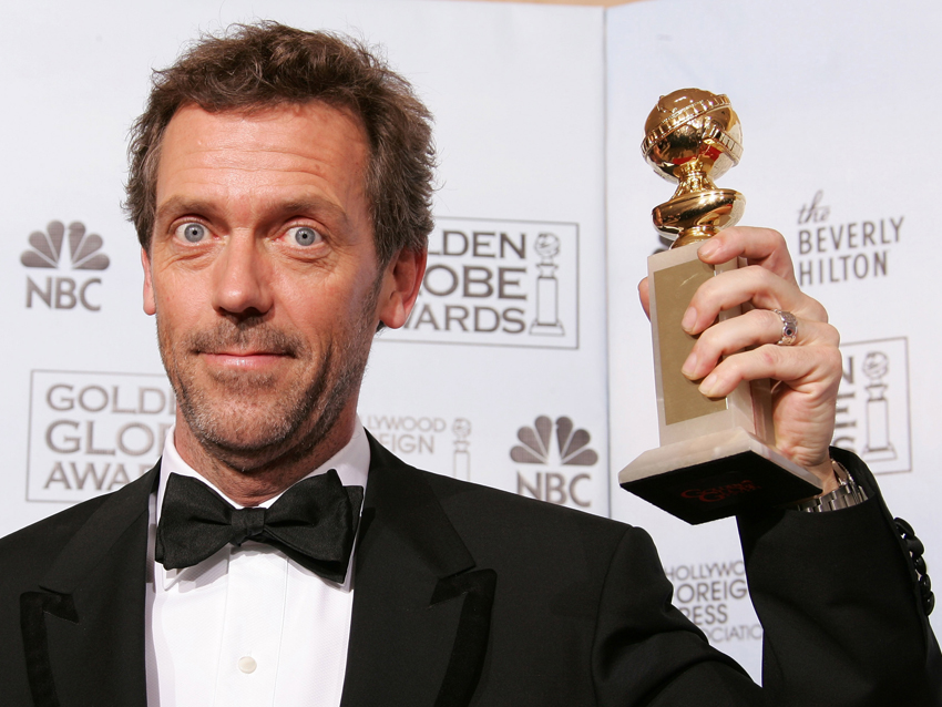 House star Hugh Laurie is hoping this Golden Globe magically turns into a Grammy