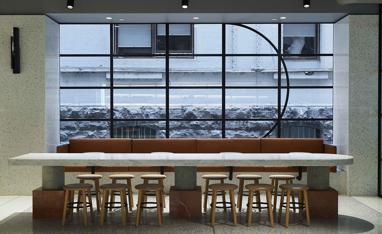 Dinning area at Brunetti — Melbourne, Australia