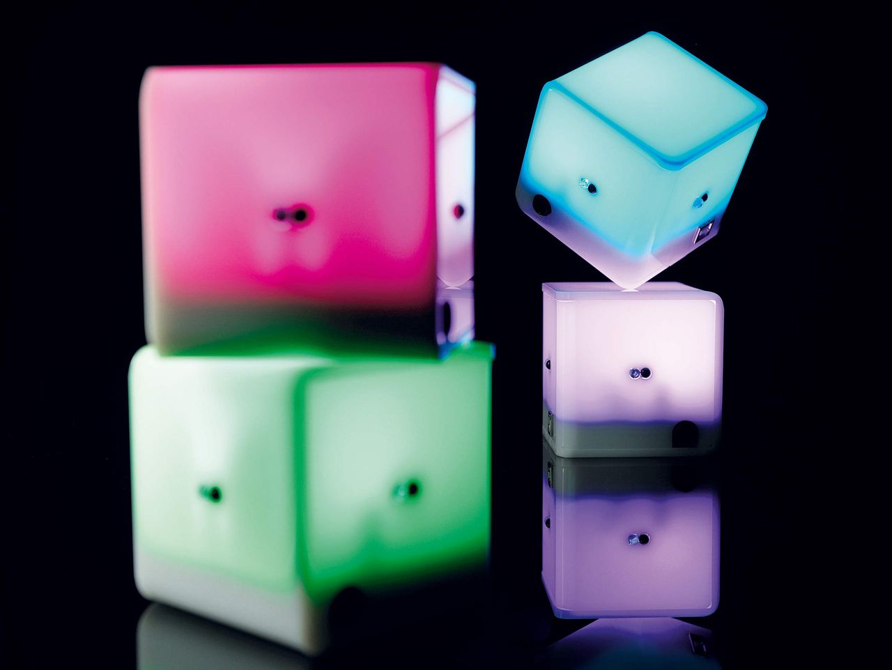 Hip to be square: the AudioCubes certainly turn heads.