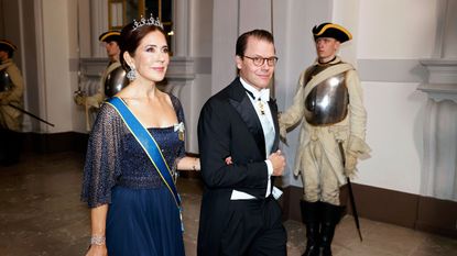 Crown Princess Mary stunned in a blue sparkling gown