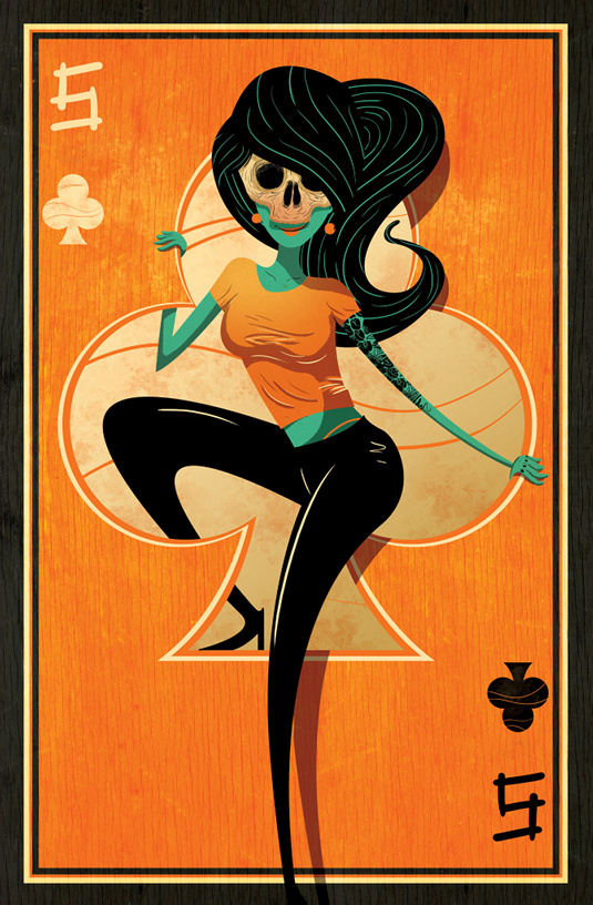Five of Clubs by Victor Beuren