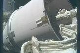 Residents of the International Space Station removed the two grapple bars delivered by SpaceX's Dragon to the orbiting laboratory today.