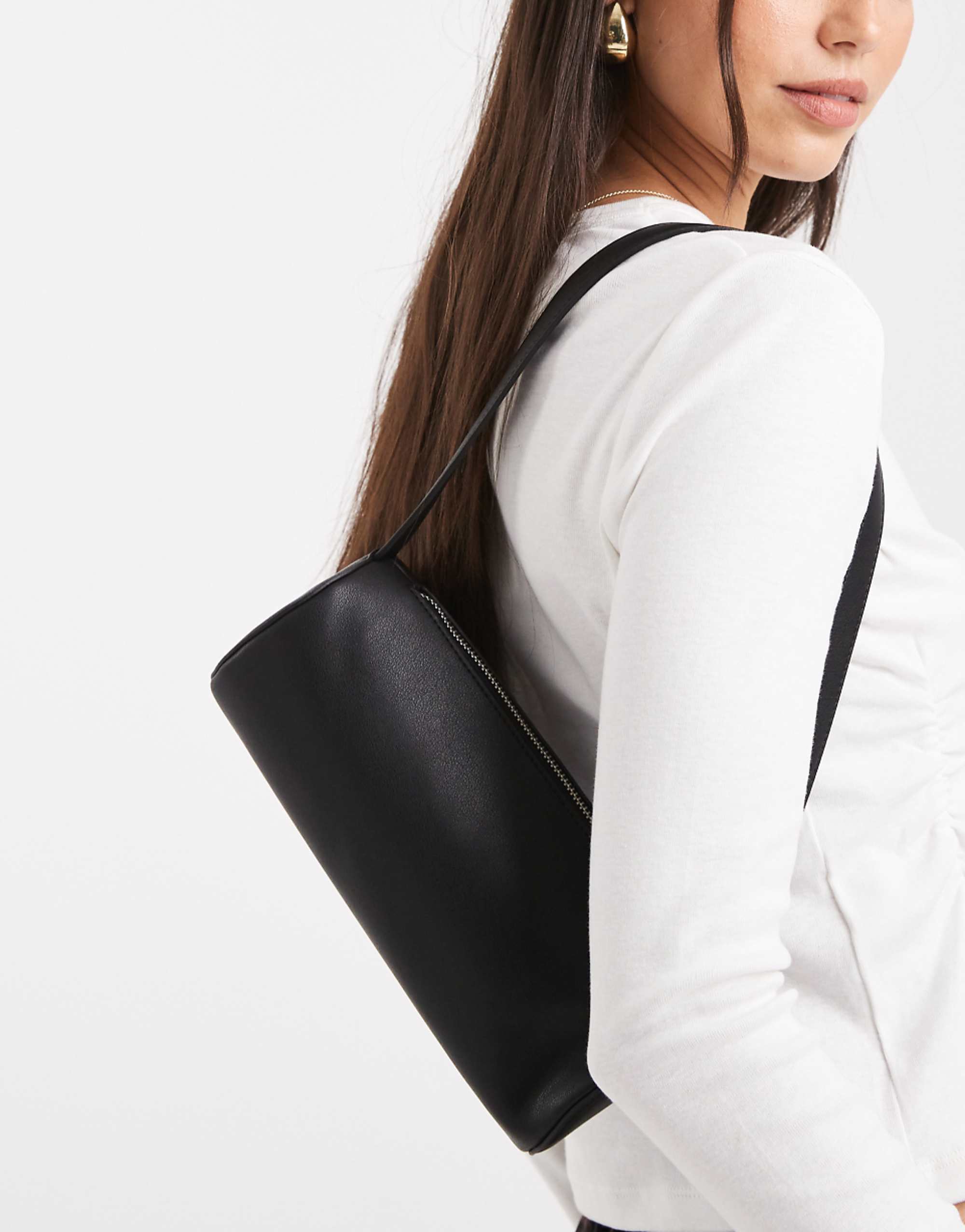 Asos Design Cylinder Shoulder Bag in Black