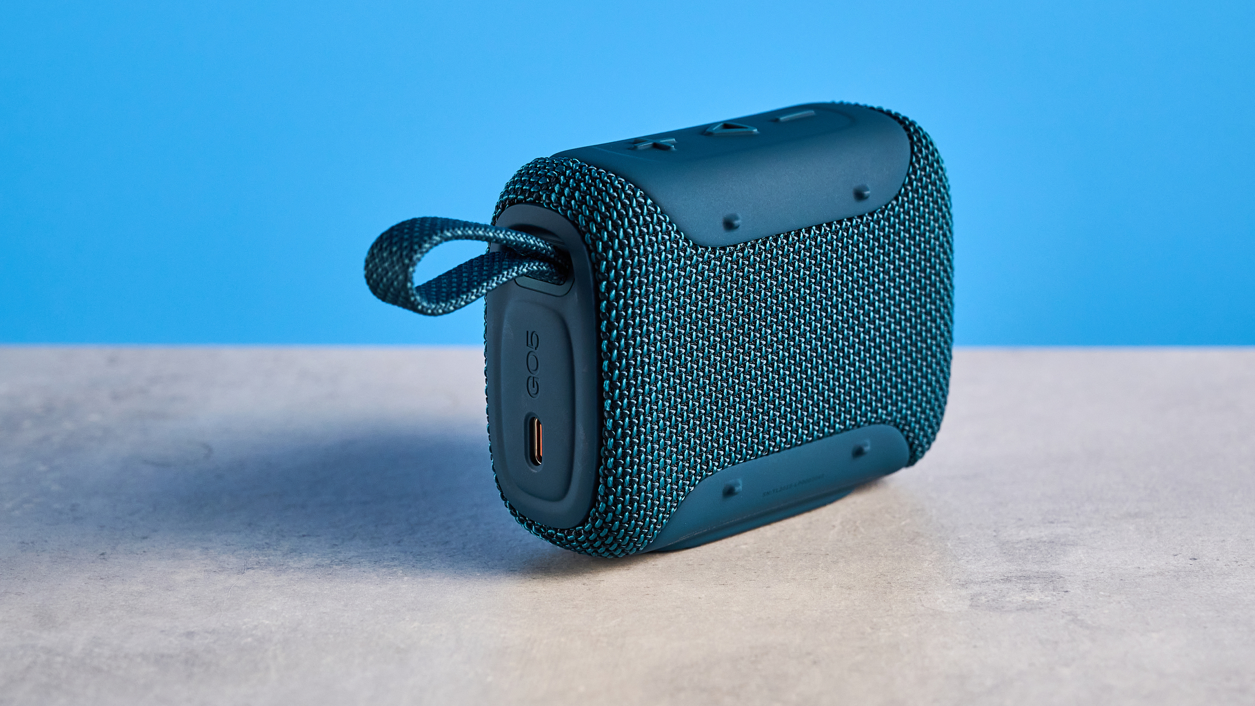 JBL Go 5 Bluetooth speaker in blue