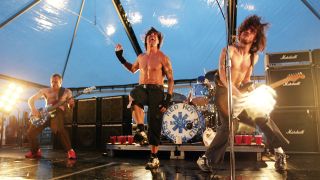 Red Hot Chili Peppers perform on Ellis Island in New York on the day By The Way was released