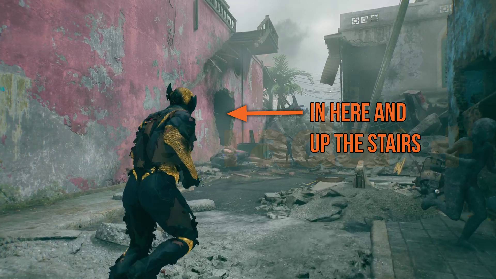 Marvel's Wolverine hole in pink wall of princess bar leading to whiskey bottle