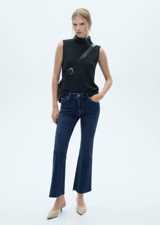 Sienna Flared Cropped Jeans - Women | Mango Usa