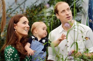 Prince William and Kate Middleton with Prince George