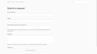 SpiderOak's support request form online
