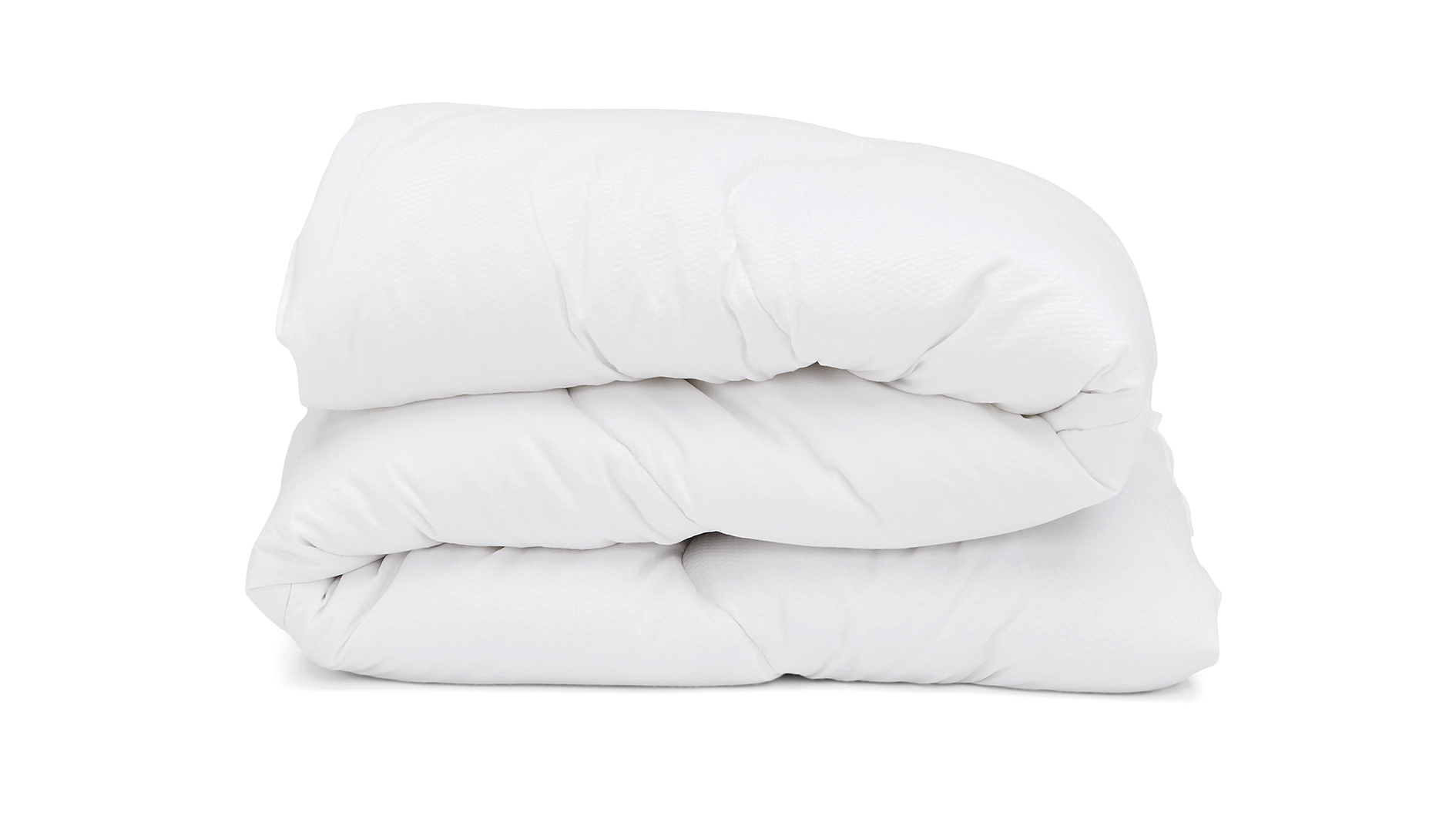 Best duvets: The Nectar Duvet in all white, shown folded neatly