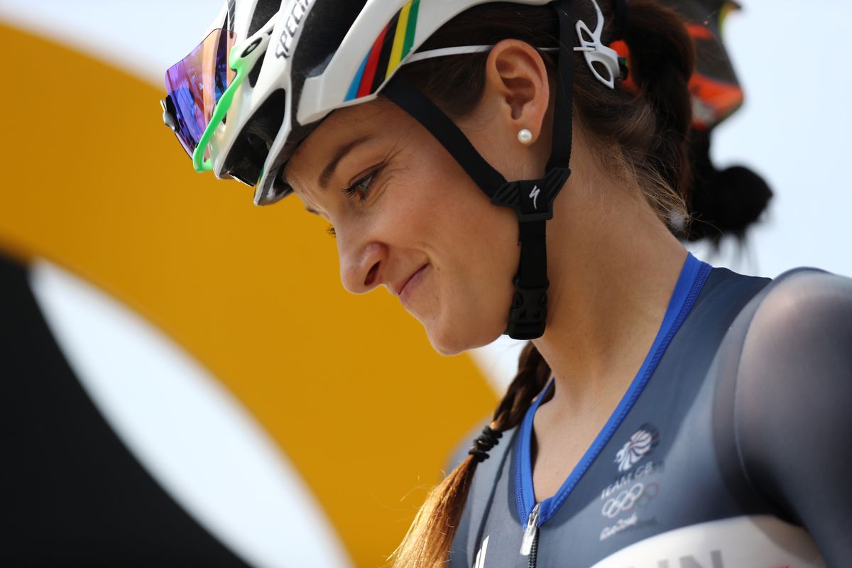 during the Women&#039;s Road Race on Day 2 of the Rio 2016 Olympic Games at Fort Copacabana on August 7, 2016 in Rio de Janeiro, Brazil.