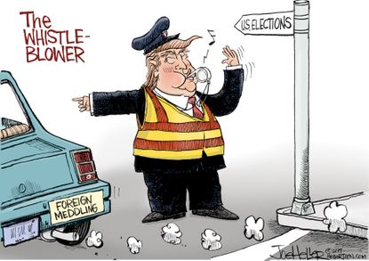Political Cartoon U.S. Trump Ukraine Whistleblower