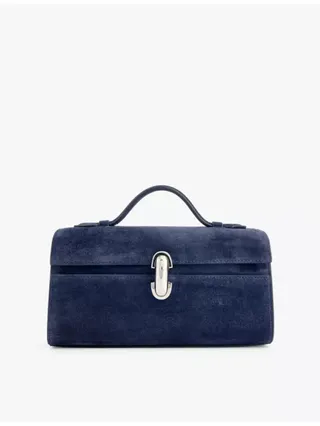 Symmetry Suede Top-Handle Bag