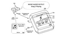 An Apple patent filing showing an AirPods case with screen 