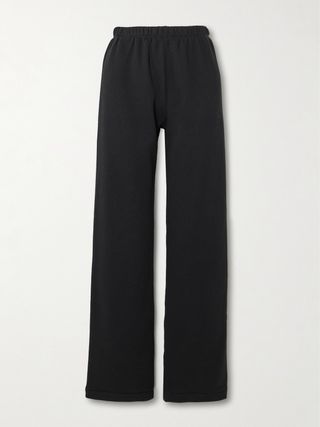 Embroidered Cotton and Modal-Blend Jersey Sweatpants