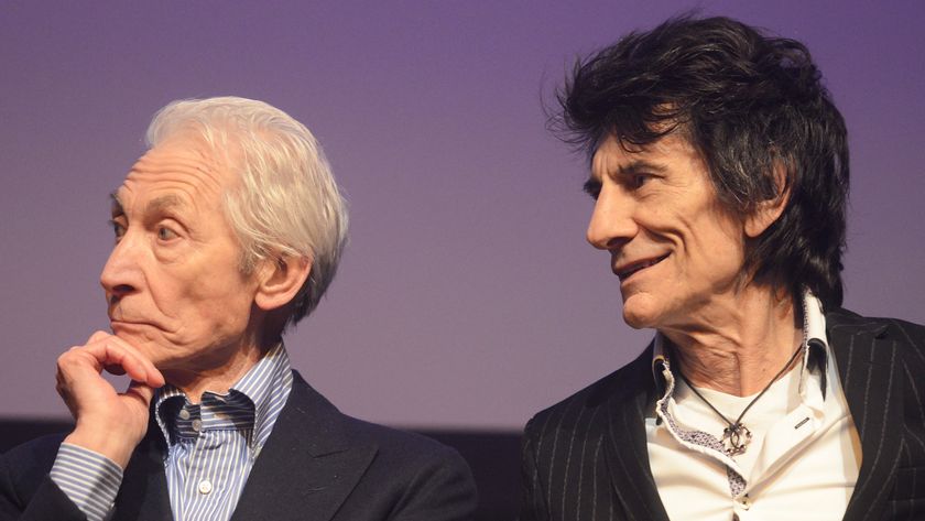 Charlie Watts and Ronnie Wood of The Rolling Stones accept the award for Album Of The Year: Public Vote for their album &#039;Blue &amp; Lonesome&#039;