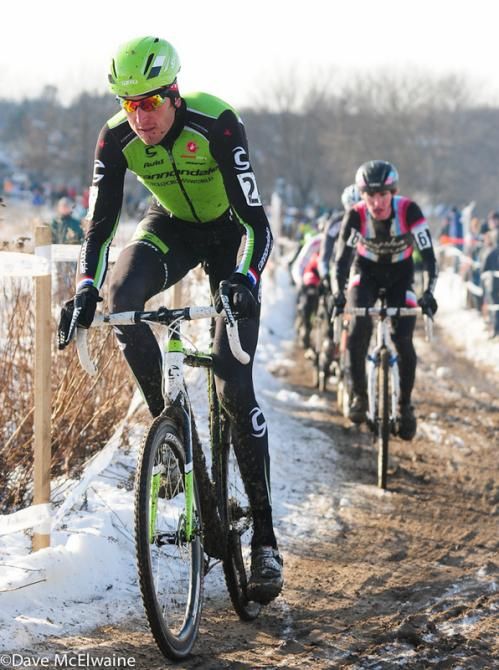 Ryan Trebon (Cannondale) leading on lap two