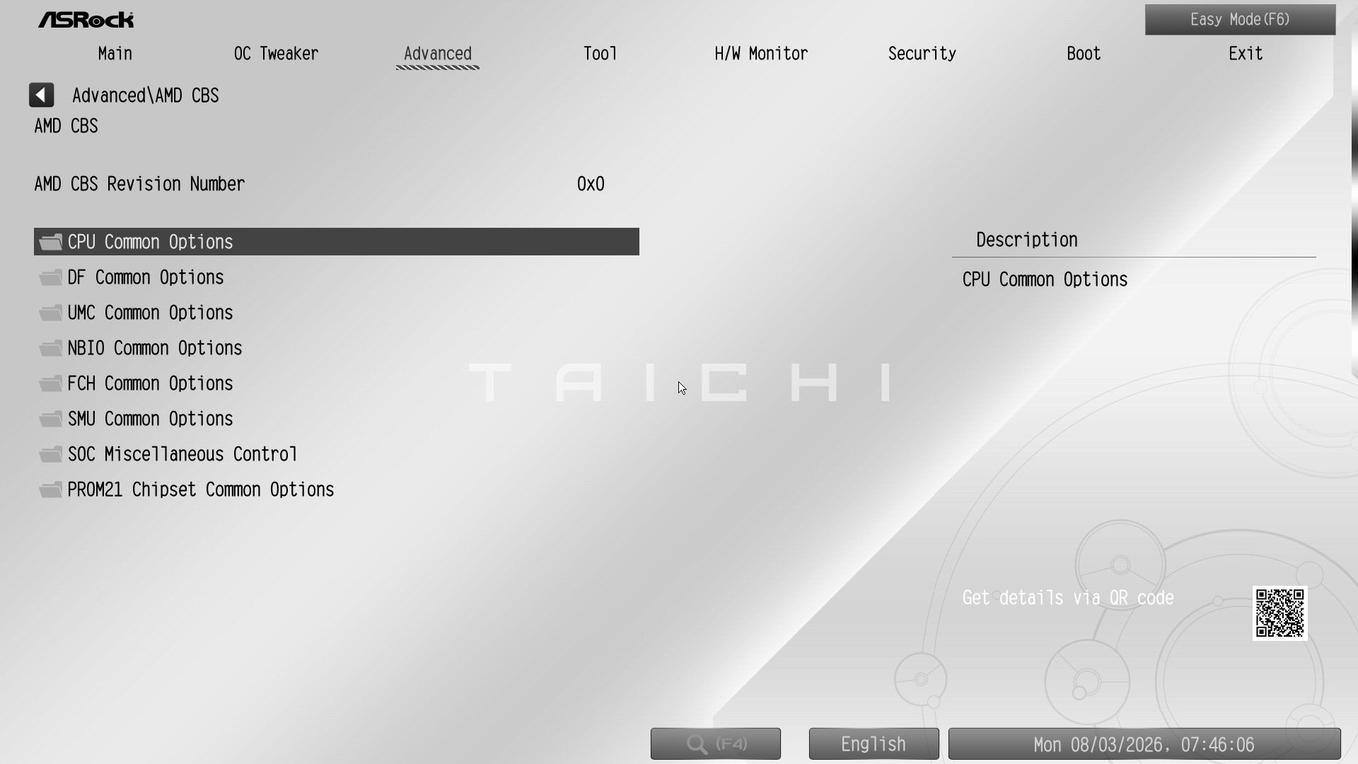 ASRock X870E Taichi White - BIOS