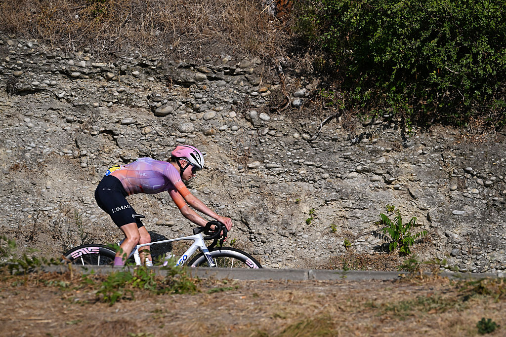Maeva Squiban (UAE Team L'IMAD) during stage 8 of the 2026 Tour de France Femmes avec Zwift (Photo by Tim de Waele/Getty Images)