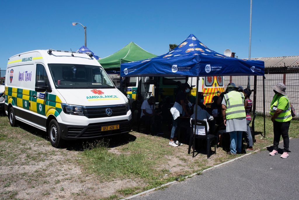 Vaccination site in South Africa.