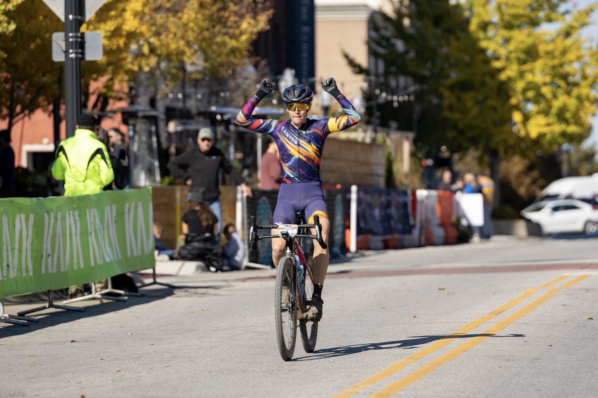 The 2021 Belgian Waffle Ride in Kansas, won by Tiffany Cromwell (Canyon-SRAM)