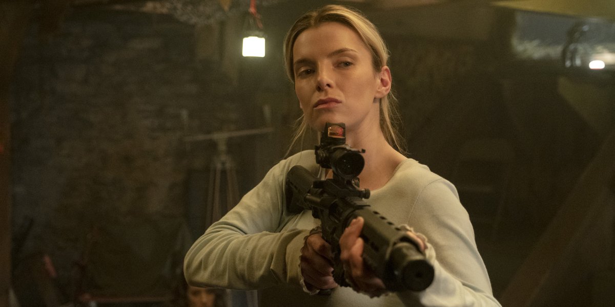 The Hunt Betty Gilpin holding a gun