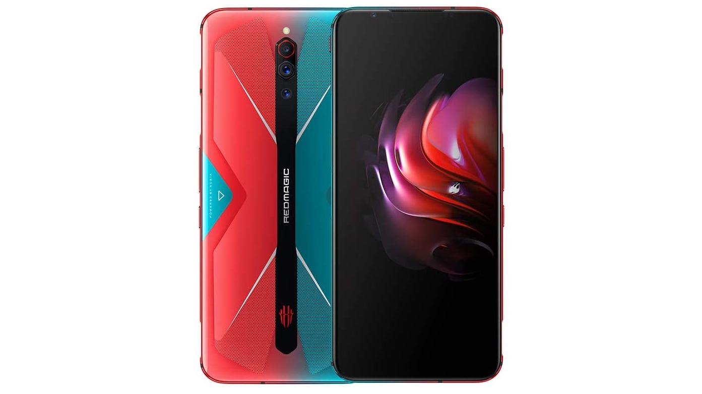 A Nubia Red Magic 5G against a white background