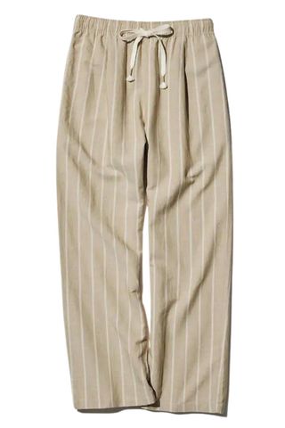 Uniqlo Linen Blend Striped Easy Trousers