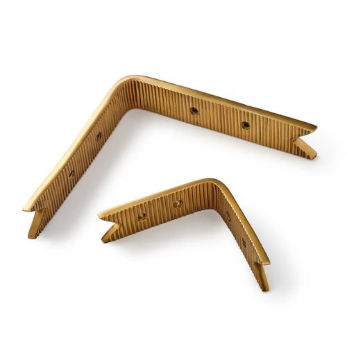 Ribbon Aged Brass Shelf Bracket