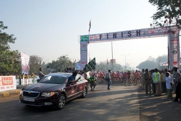 The finish line in Mumbai