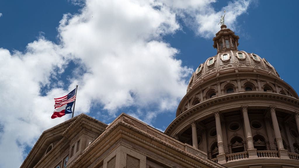 The Texas Capitol building in Austin.