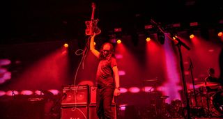 Oliver Ackermann of A Place to Bury Strangers throws it down live in Texas