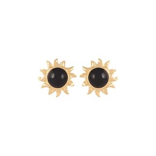 1980s Vintage Sun Clip-On Earrings