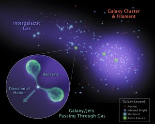 Boomerang-Shaped Galaxy Reveals Clues to Colossal Clusters