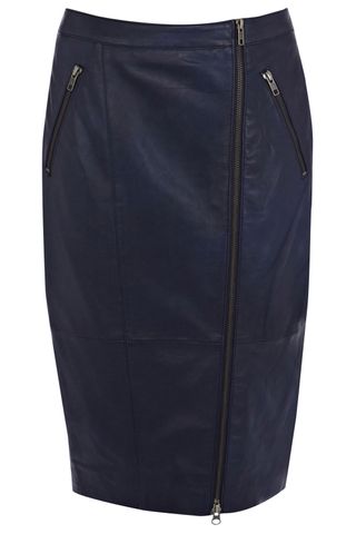 Oasis Zip Leather Pencil Skirt, £95